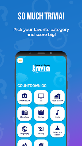 Engaging with Buzztime Trivia for an exciting knowledge challenge.