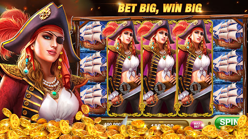 A thrilling moment in the virtual world of casino games, capturing the excitement and anticipation of spinning the reels on a mobile device.