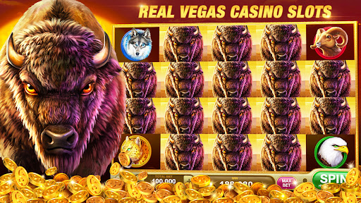 A thrilling moment in the virtual world of casino games, capturing the excitement and anticipation of spinning the reels on a mobile device.