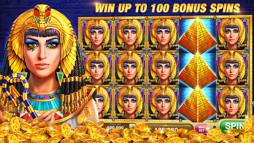 A thrilling moment in the virtual world of casino games, capturing the excitement and anticipation of spinning the reels on a mobile device.