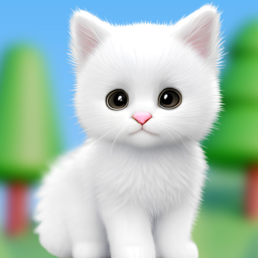 A whimsical cat exploring a colorful virtual world, embodying curiosity and adventure.