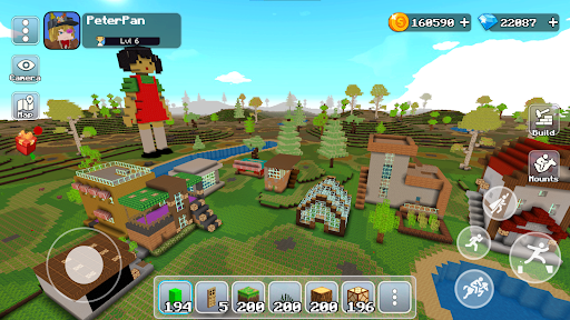 A vibrant and imaginative world of block crafting, sparking creativity and endless possibilities.