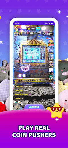 A thrilling arcade experience captured in a virtual claw machine game, evoking the nostalgia and excitement of winning a prize.