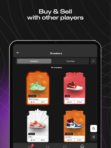 Excited sneaker enthusiasts engaging with the Sneaker Packs App, exploring vibrant sneaker collections and connecting with a global community.