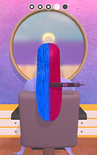 A vibrant and exciting view of a virtual hair salon filled with colorful dyes, symbolizing creativity and fun.