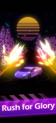 A vibrant and energetic scene of a player navigating a colorful track in Beat Racing: Dancing Smash Hop, capturing the excitement and rhythm of the game.