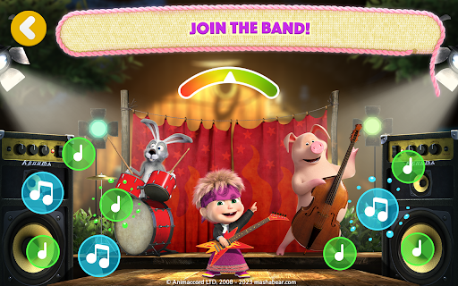 A joyful child playing the Masha and The Bear app, immersed in a world of fun and learning.