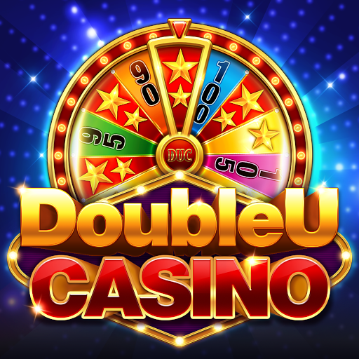 A thrilling and vibrant depiction of the excitement and fun that awaits in the world of DoubleU Casino, capturing the essence of Vegas-style gaming.