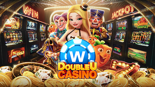 A thrilling and vibrant depiction of the excitement and fun that awaits in the world of DoubleU Casino, capturing the essence of Vegas-style gaming.