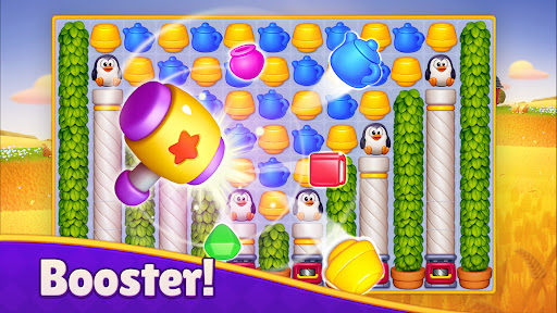 A vibrant, colorful puzzle game screen filled with matching tiles and exciting power-ups, symbolizing the joy and challenge of solving match 3 puzzles.