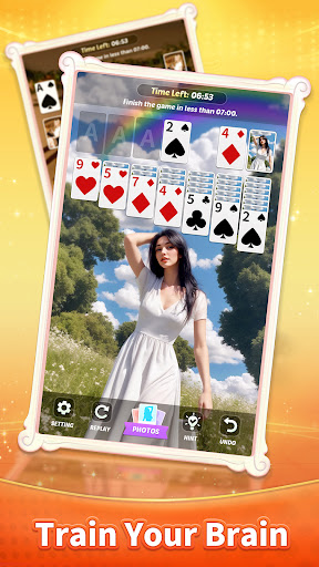 A captivating blend of relaxation and strategy in a romantic card game journey.