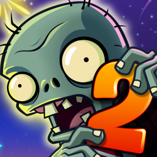 A thrilling battle between colorful plants and quirky zombies, depicting the exciting and humorous theme of Plants vs Zombies 2.