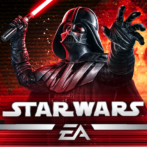 A thrilling Star Wars battle scene, capturing the excitement and strategy of Galaxy of Heroes.