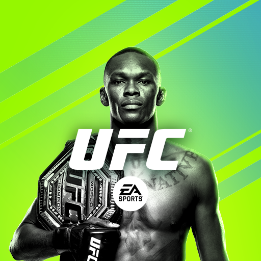 An intense UFC fighter ready for action, capturing the adrenaline and excitement of MMA gaming.