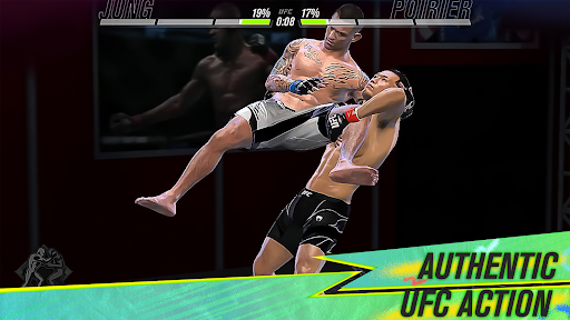 An intense UFC fighter ready for action, capturing the adrenaline and excitement of MMA gaming.