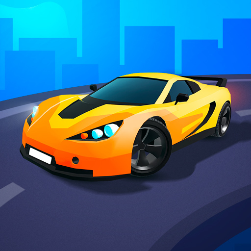 An exhilarating car racing scene, capturing the thrill, speed, and excitement of Race Master 3D, with vibrant colors and action-packed visuals to engage the viewer emotionally.