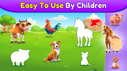 A joyful toddler engaged in an educational game, learning with colorful graphics and cheerful sounds.