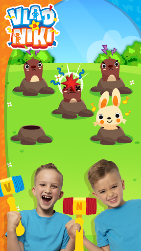 A joyful child engaging with educational games on a tablet, representing the fun and interactive learning experience provided by the Vlad & Niki App.