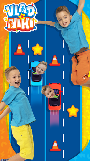 A joyful child engaging with educational games on a tablet, representing the fun and interactive learning experience provided by the Vlad & Niki App.