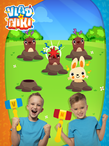 A joyful child engaging with educational games on a tablet, representing the fun and interactive learning experience provided by the Vlad & Niki App.