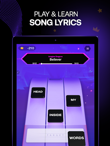 A vibrant, engaging image showcasing a person immersed in a music lyrics game, symbolizing the joy and challenge of unraveling song lyrics, with a hint of competitive excitement.