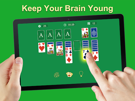 A captivating image of a classic Solitaire game in progress, evoking feelings of nostalgia and mental engagement.