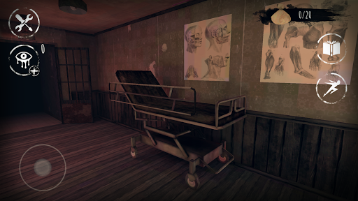 A chilling haunted mansion scene, evoking fear and suspense, capturing the essence of Eyes the Horror Game.