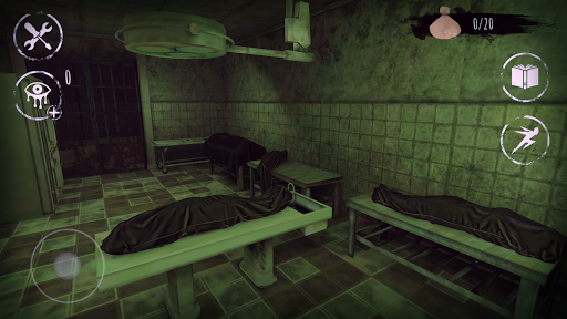 A chilling haunted mansion scene, evoking fear and suspense, capturing the essence of Eyes the Horror Game.