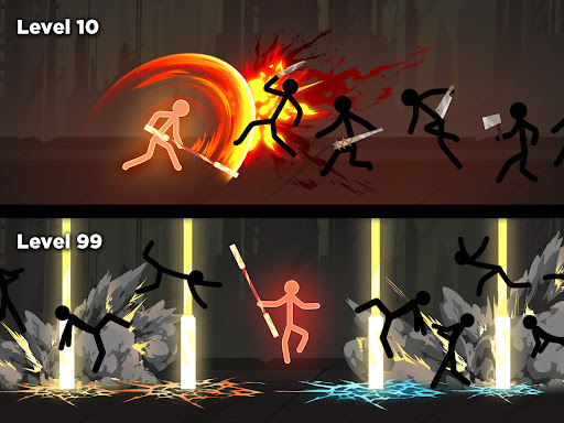 A dynamic scene from the Epic Stickman Survival RPG Idle Game, capturing the essence of adventure, strategy, and epic battles, evoking excitement and curiosity.