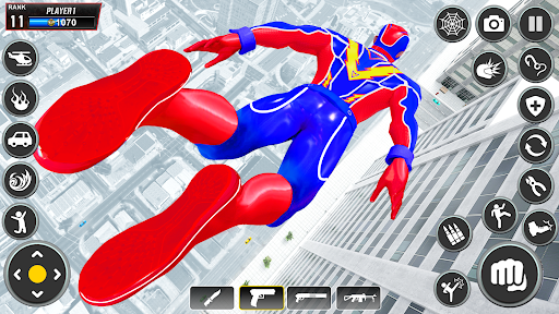 A dynamic scene depicting a heroic robotic figure soaring over a cityscape, exuding a sense of adventure and justice.