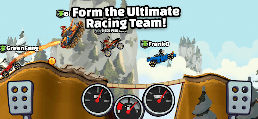 A thrilling adventure through rugged terrains in a mobile racing game, capturing excitement and challenge.