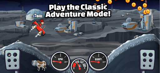 A thrilling adventure through rugged terrains in a mobile racing game, capturing excitement and challenge.