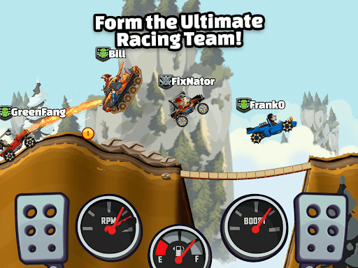 A thrilling adventure through rugged terrains in a mobile racing game, capturing excitement and challenge.