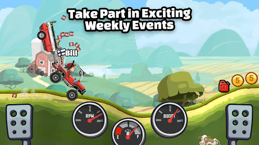 A thrilling adventure through rugged terrains in a mobile racing game, capturing excitement and challenge.