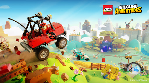 Exciting and adventurous LEGO characters racing through challenging terrains, sparking creativity and fun.