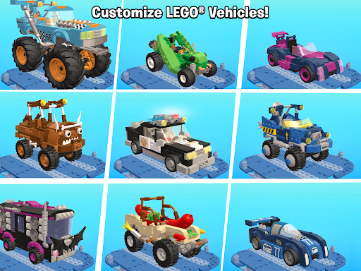 Exciting and adventurous LEGO characters racing through challenging terrains, sparking creativity and fun.