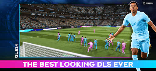 A passionate and thrilling depiction of the excitement and energy of a soccer match, capturing the essence of Dream League Soccer 2023's immersive gameplay.