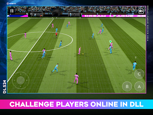 A passionate and thrilling depiction of the excitement and energy of a soccer match, capturing the essence of Dream League Soccer 2023's immersive gameplay.