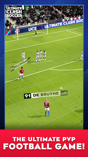 A thrilling football match with players passionately dribbling and scoring goals, capturing the excitement and energy of First Touch Soccer 2023.