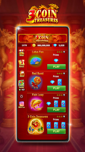 Exciting and adventurous mood with treasures and casino themes.