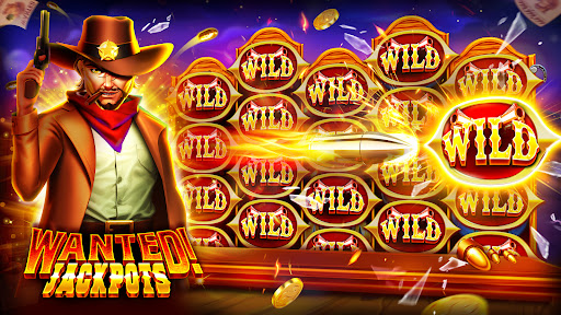 Exciting and colorful slot machine reels with a lively casino atmosphere, symbolizing the thrill and entertainment of Fun Trio Slots.