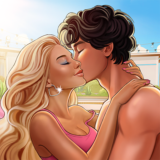 An engaging and romantic scene from the Love Island Game, capturing the essence of interactive storytelling and immersive gameplay.