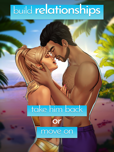 An engaging and romantic scene from the Love Island Game, capturing the essence of interactive storytelling and immersive gameplay.