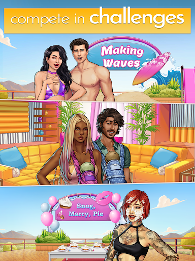 An engaging and romantic scene from the Love Island Game, capturing the essence of interactive storytelling and immersive gameplay.