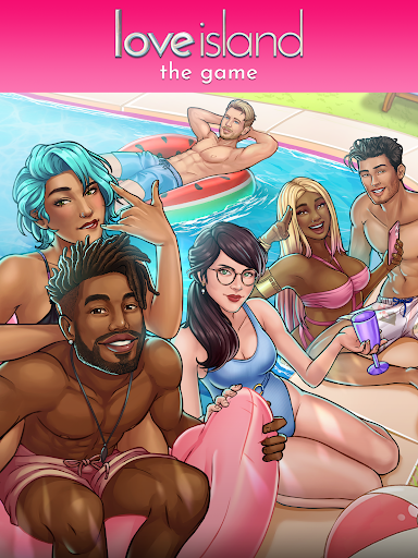 An engaging and romantic scene from the Love Island Game, capturing the essence of interactive storytelling and immersive gameplay.