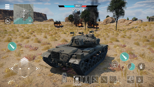 An intense and exhilarating battle scene from War Thunder Mobile, showcasing realistic graphics and strategic combat.