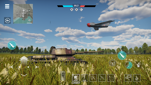 An intense and exhilarating battle scene from War Thunder Mobile, showcasing realistic graphics and strategic combat.