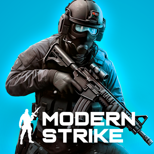 An intense and action-packed FPS battle scene with characters in combat gear, showcasing the high-energy and immersive experience of Modern Strike Online.