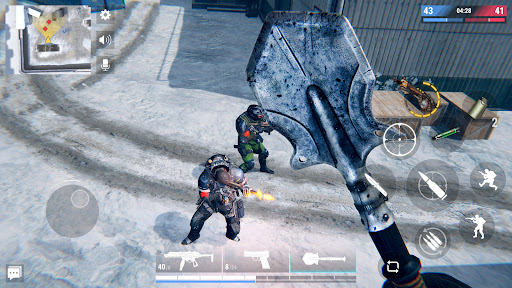 An intense and action-packed FPS battle scene with characters in combat gear, showcasing the high-energy and immersive experience of Modern Strike Online.