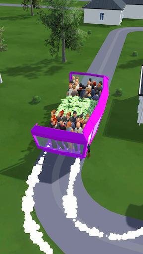 A vibrant and engaging depiction of a bus navigating through a busy city street, capturing the excitement and challenges of bus driving in a realistic simulation game.